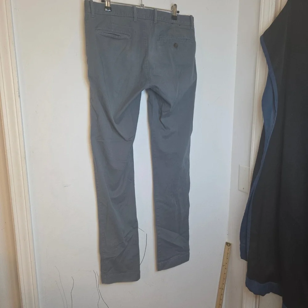 J.Crew Flex Slim Chino Pants Mens 32x34 Blue Gray Stretch Cotton Twill Casual